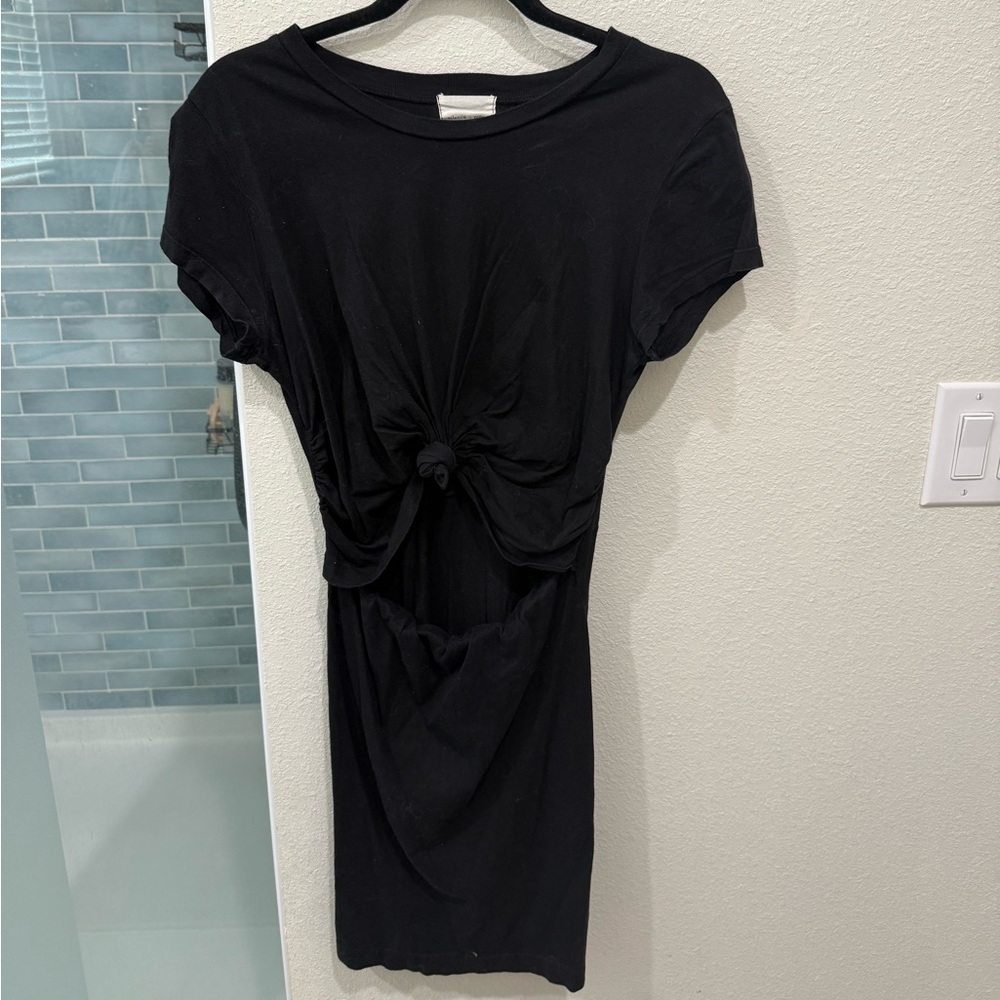 Urban Outfitters Black Knot-Front Bodycon Dress